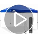EAGLE PEAK Pop Up Canopy Tent with Wheeled Carry Bag, 8 Stakes, 4 Ropes, 4 Weight Bags, Easy Set Up Tent Canopy, 10x10 ft,...