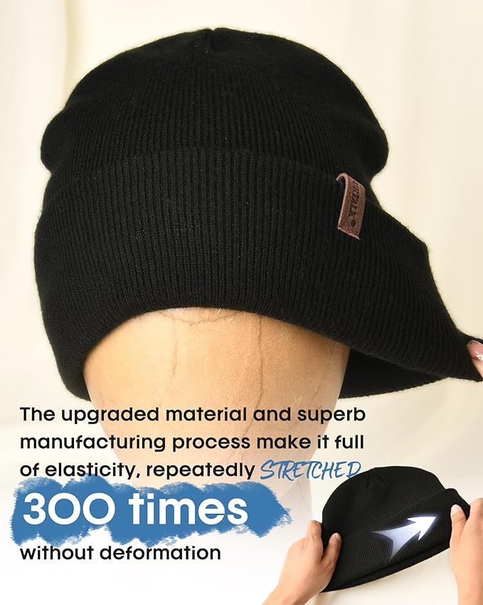 FURTALK Beanie for Men Women Cuffed Thick Knitted Unisex Winter Hat Beanies Skull Cap