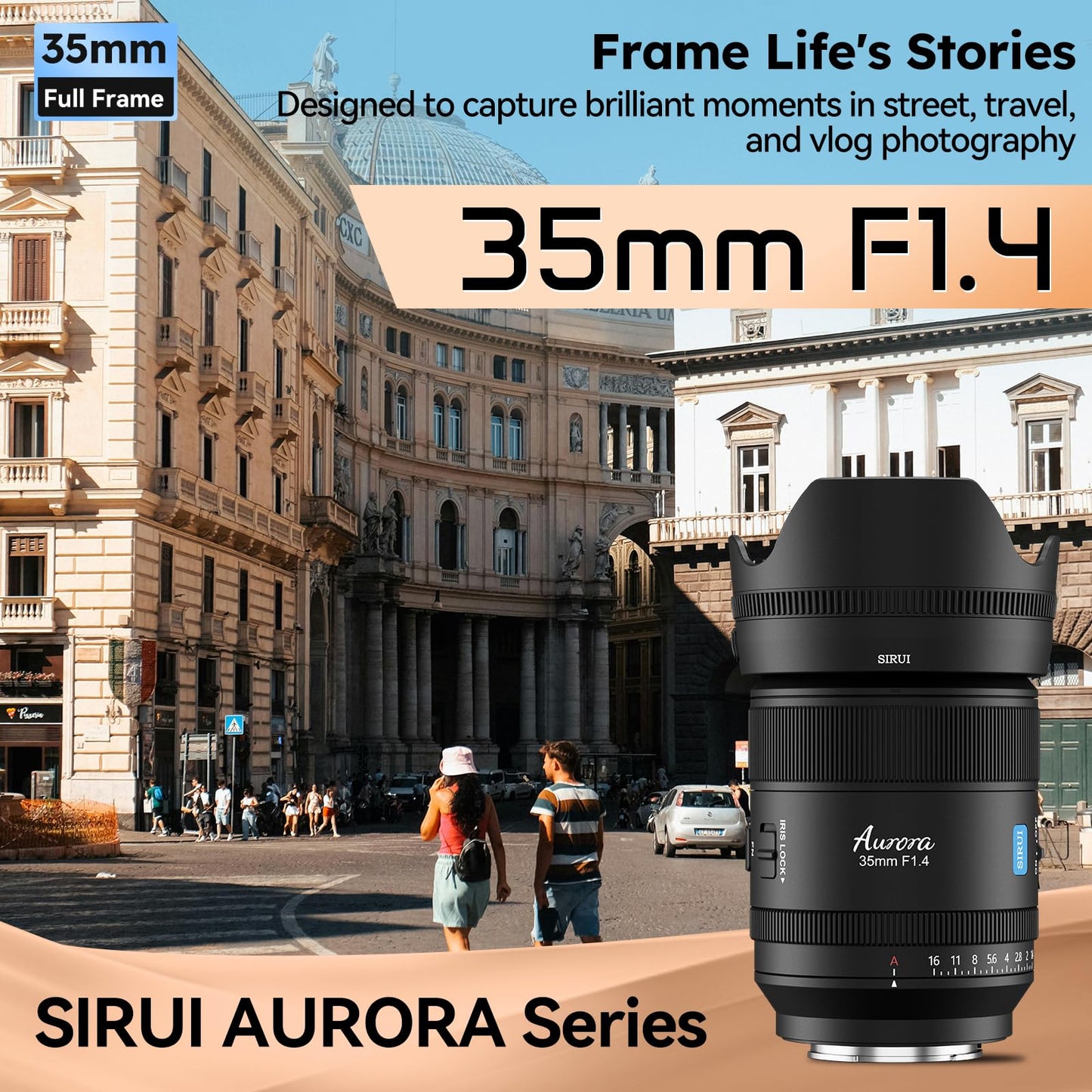 SIRUI Aurora F1.4 Full Frame Auto Focus Lens Set, 85mm Telephoto Prime Portrait & 35mm Wide Angle Prime Lens for Z Mount Cameras, Black