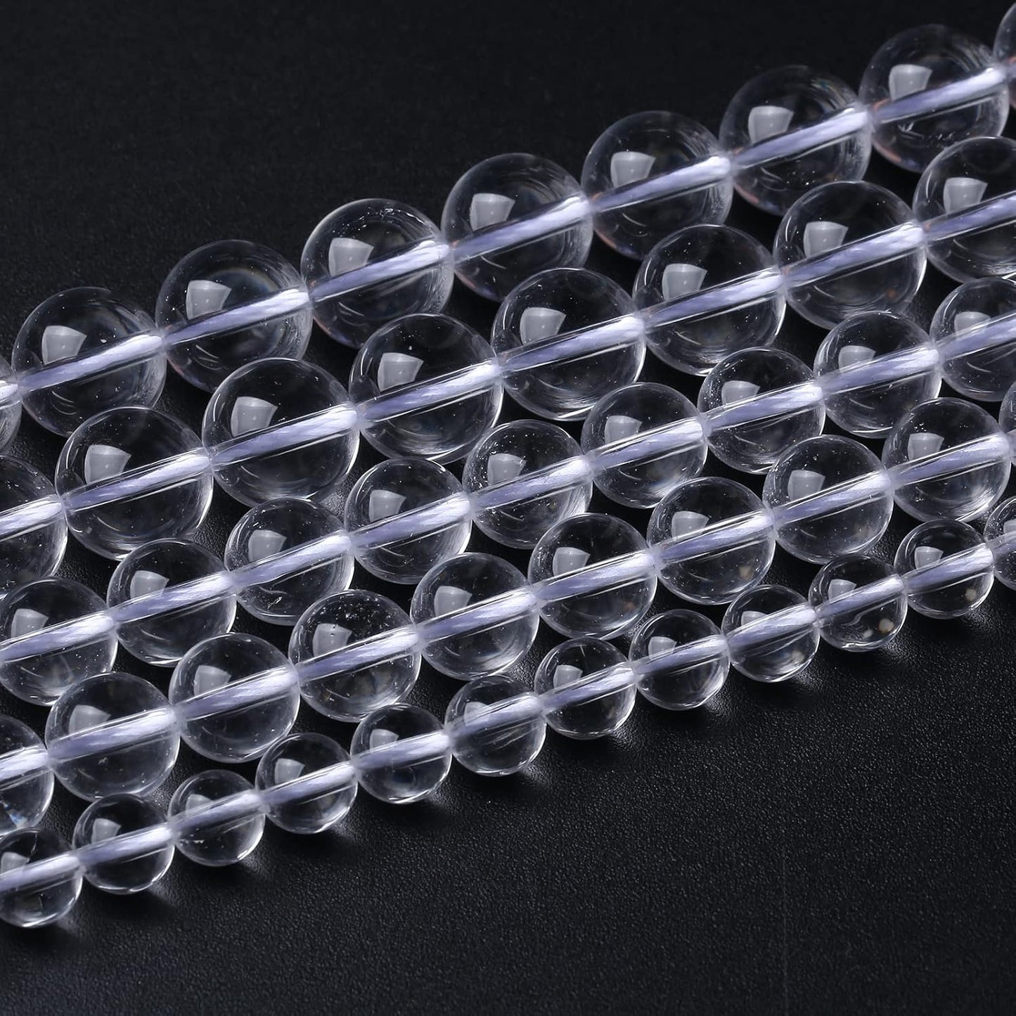 AAAAA Natural Clear White Crystal Quartz Beads Round Loose Spacer Beads for Jewelry Making DIY Bracelets Crystal Energy Healing Power Stone 36pcs 10mm 15 Inch