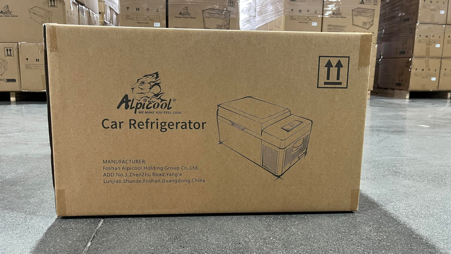 Alpicool Portable Fridge 12 Volt Car Refrigerator 21 Quart Freezer for Fishing, Camping, RV, Truck, Boat-12/24V DC