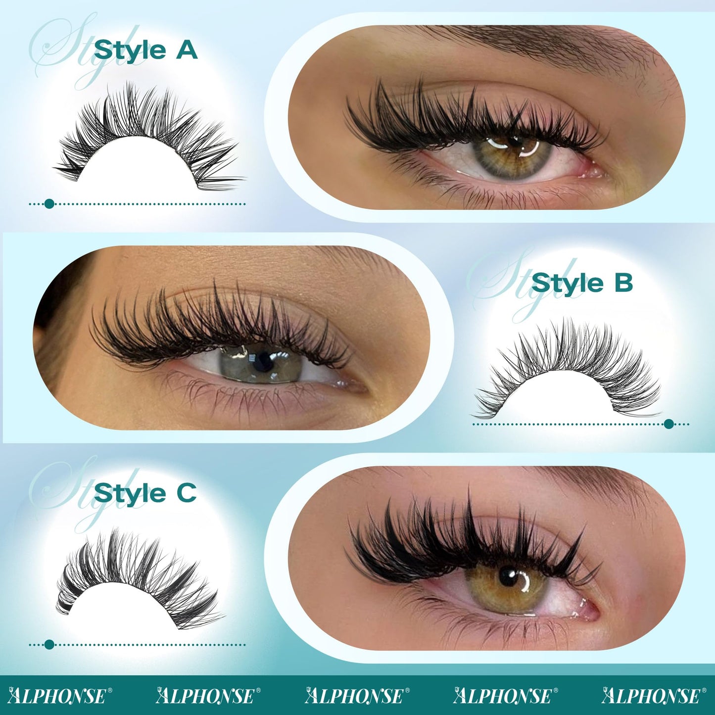 Fairy Lash Clusters 3 Styles Mixed Cluster Eyelash Extensions Wispy 3D Individual Lashes Clusters Natural Look DIY Lash Extensio