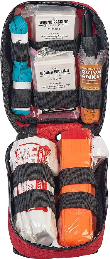 North American Rescue Public Access Individual Bleeding Control Kit (Basic) NAR Compact Blood Control Bag with C-A-T Tourn...