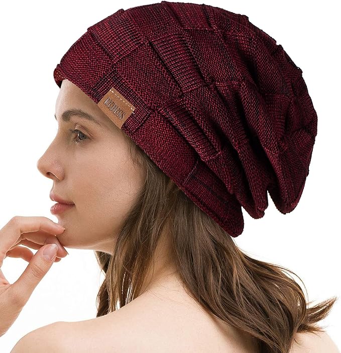 REDESS Beanie Hat for Men and Women Winter Warm Hats Knit Slouchy Thick Skull Cap