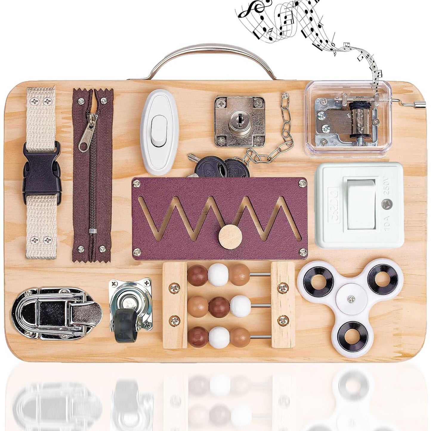 ZERIFAM Fidget Busy Board for Adults with Dementia,Calming Activities and Games for Autism Sensory Products, Assistance Products Elderly Patients - Gift Toys for People with Alzheimers(Board A)