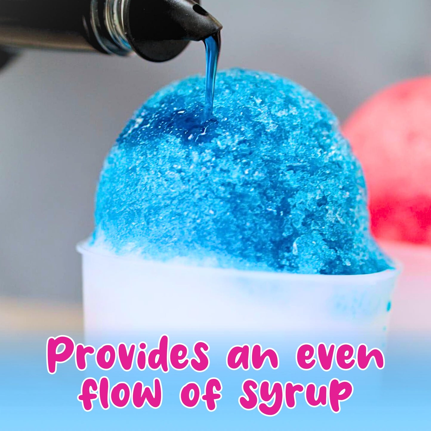 Hawaiian Shaved Ice Syrup Precise Control Bottle Pourers - Professional Pour Spouts for Snow Cone & Drink Flavors (3-Pack)