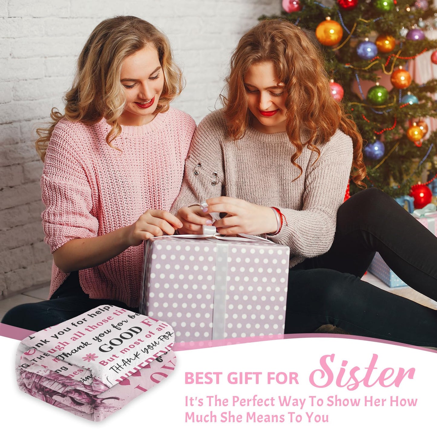 Sister Birthday Gifts, Gifts for Sister Idea, Sisters Gifts from Sis, Best Soft Sis Throw Blanket 60" x 50"