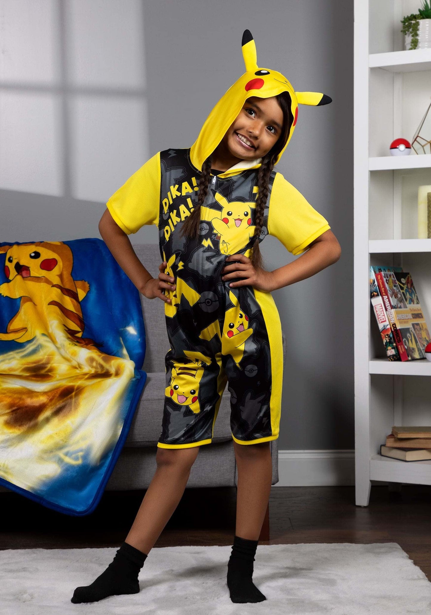 Pokemon Kids Pikachu Romper - Size 8