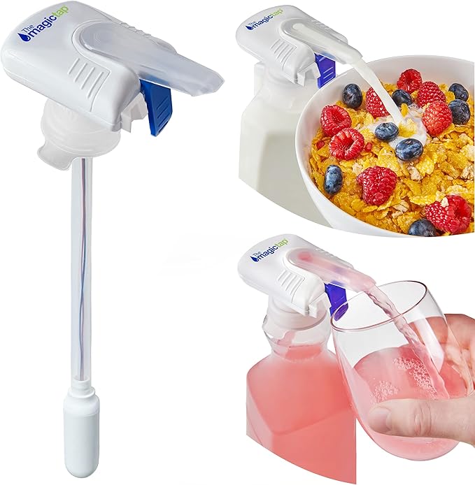 The Magic Tap Automatic Drink Dispenser - Hands-Free Beverage Dispenser for Fridge - Perfect for Milk, Juice - Gifts for W...