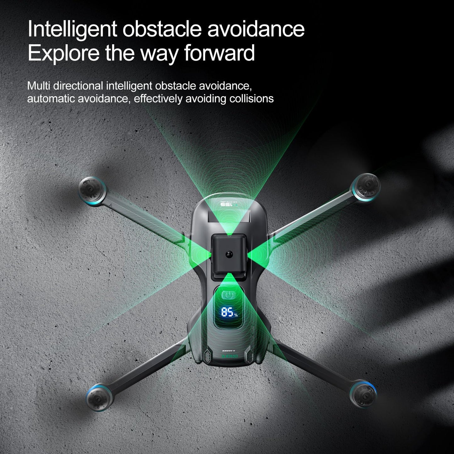 Drones with Camera for Adults 4K, GPS UHD Drone, 5G Remote Controller with Screen, One Key Return, Dual Camere, 3rd Gear Speed, Optical Flow Mode and Obstacle Avoidance, Drone for Beginners (Black)