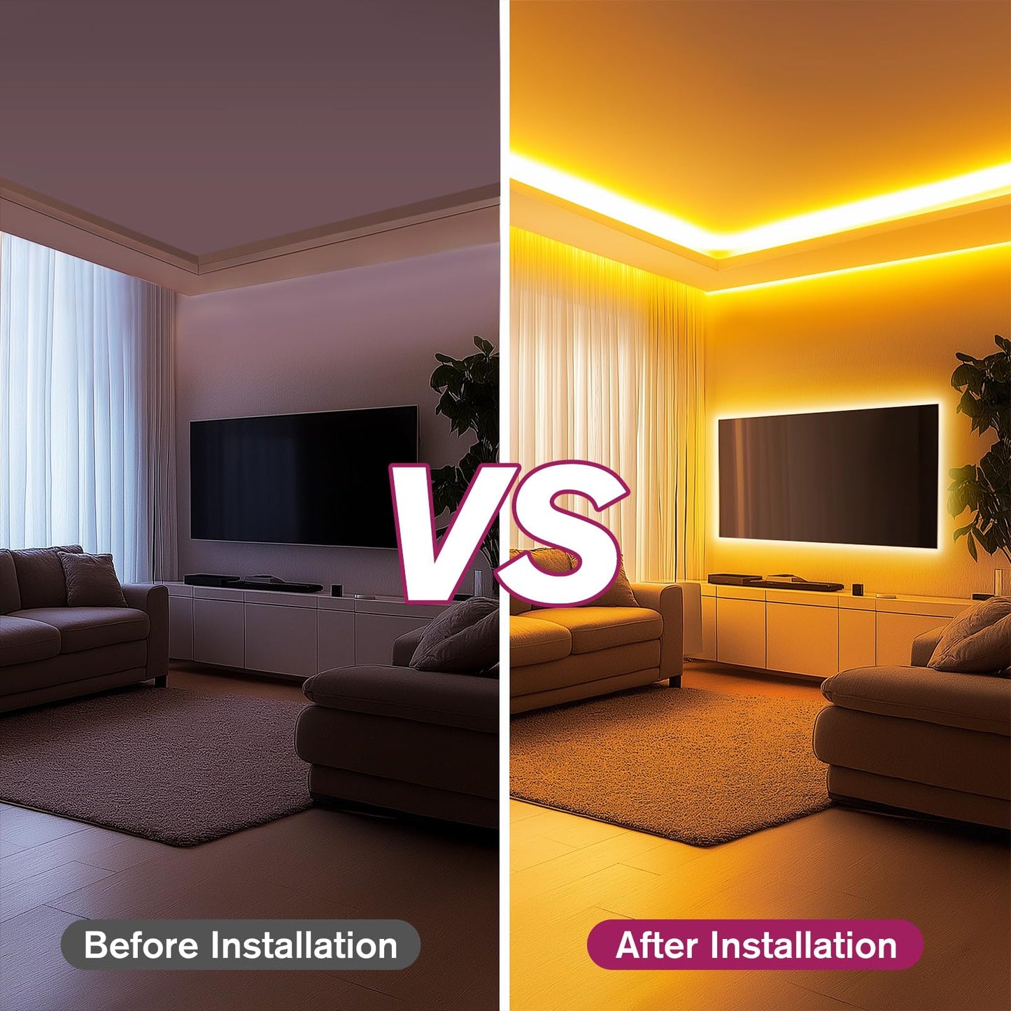 EMITEVER COB LED Strip Lights Warm White, 2700K Tape Light Premium High Density, DC 24V, 400+Lumens/ft, 5120LEDs/Spool, Ra 90+, 32.8ft/10m,UL Listed 5 Year After-Service(Power Supply Sold Separately)