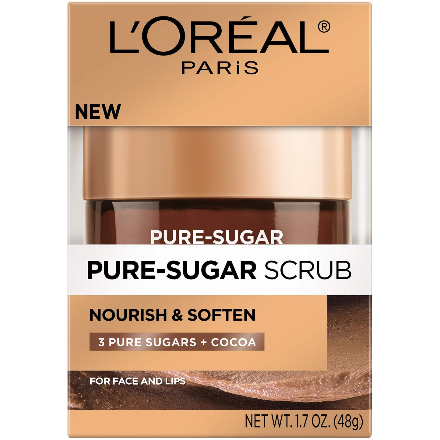 LOr  al Paris Pure Sugar Scrub Nourish and Soften, 1.7 oz.