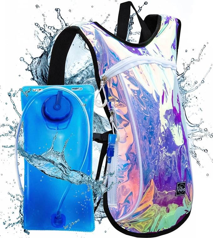 Vibe Festival Gear Hydration Pack Backpack with 2L Water Bladder for Women, Men, Teens, Kids - Hydropack Hydro Sports, Out...