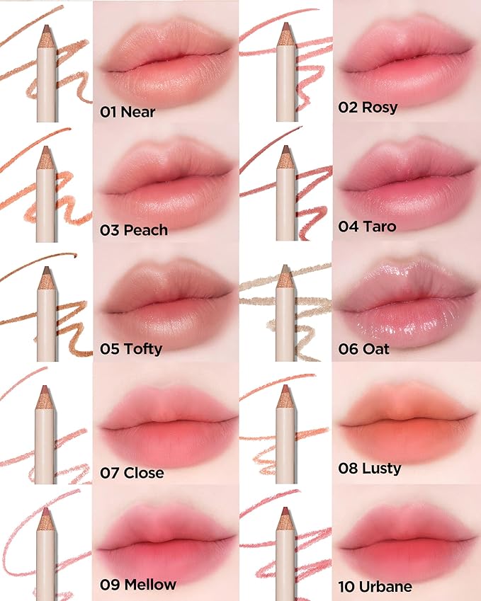 THESAEM Cover Perfection Lip Pencil - Slim, Easy-Blend & Overlip Makeup, Creamy Matte Lip Liner, Long-Lasting with Built-In Sharpener (02 Rosy)