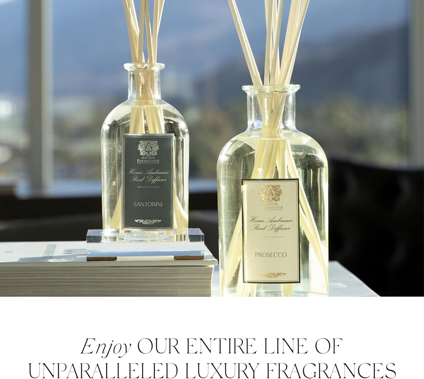 Antica Farmacista Home Ambiance Diffuser - Long-Lasting Reed Scent Diffuser - Luxury Room Freshener Gift - Fig Leaf, 8.45 fl oz