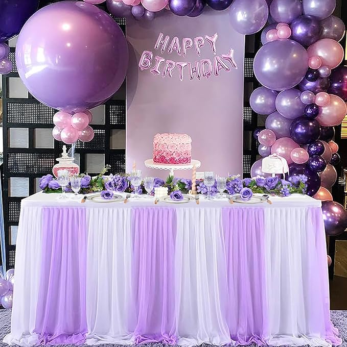 DearHouse Artificial Peony Flower Garland - 6ft/Strand Silk Peony Garland with Pink Flowers for Wedding Party Table Decoration,Deep Ruby (Purple)
