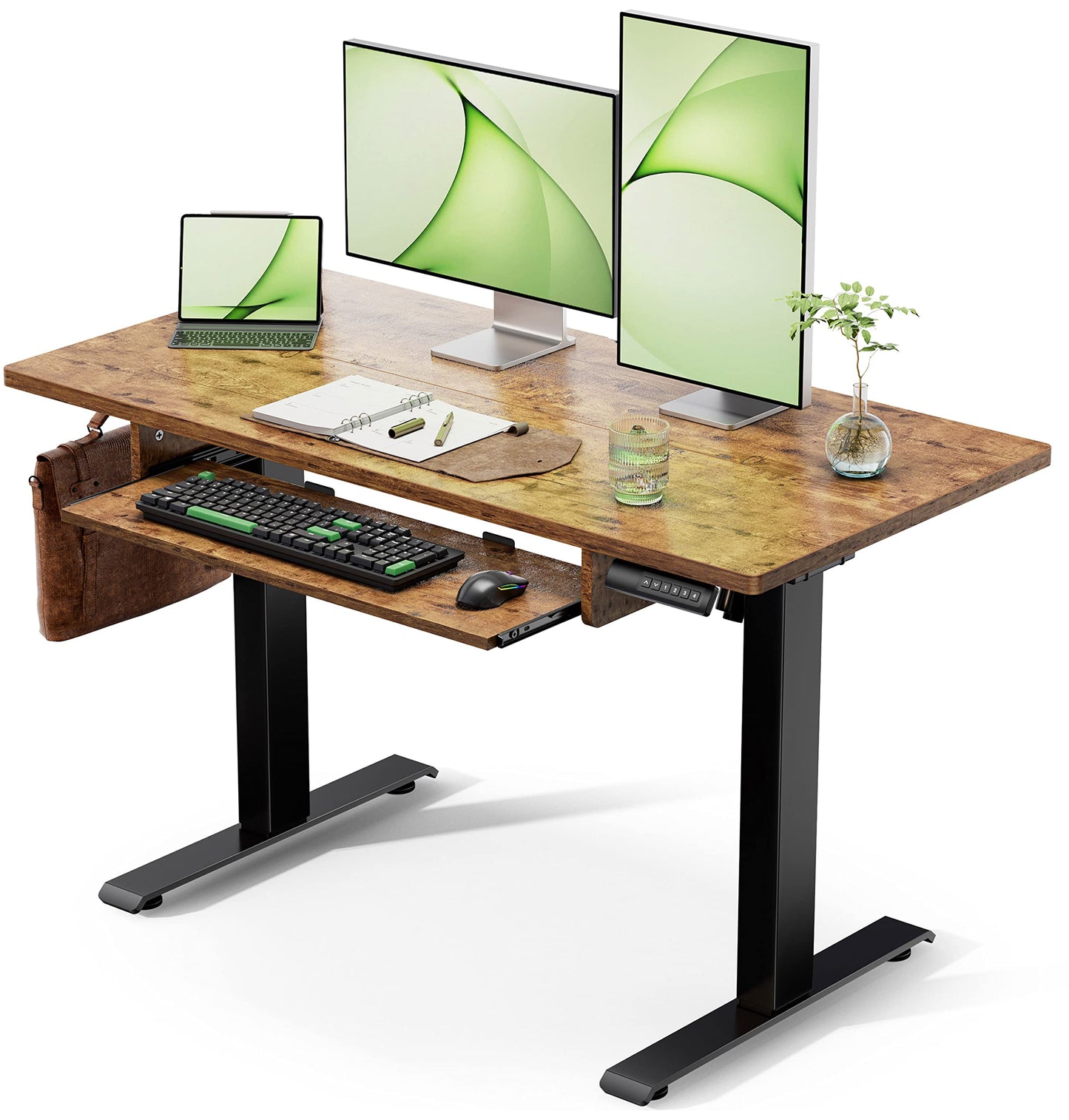 Marsail TZESD14V-1 Electric Standing Desk, 48 Inch, Vintage