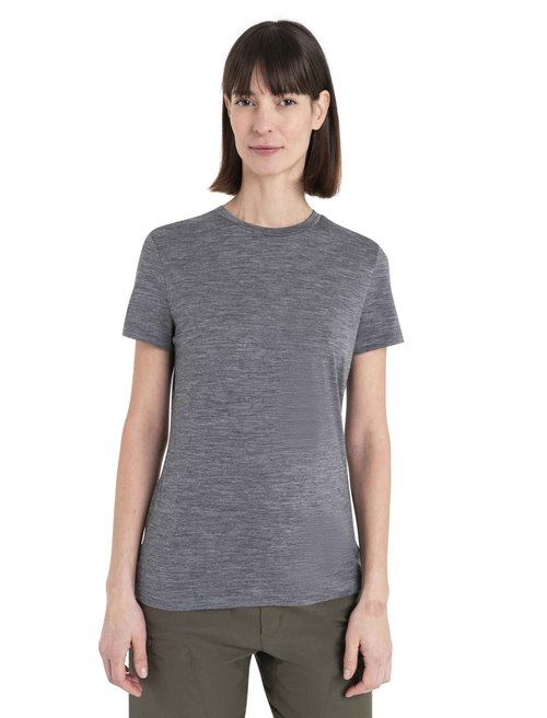 Icebreaker Women’s 150 Merino 150 Tech Lite III Short Sleeve T-Shirt - Gritstone Heather - Large
