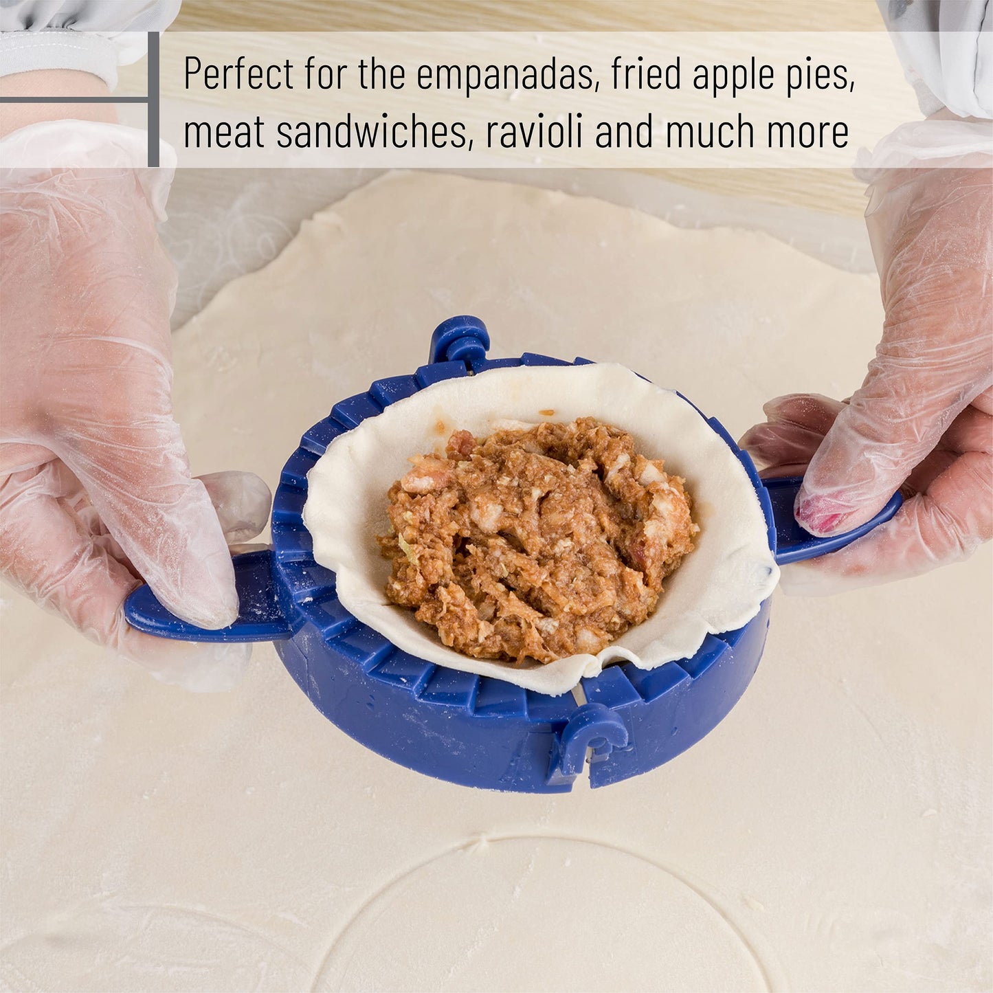 BTaT- Dough Press Set, 3 Pack, Empanada Press, Dough Press, Dumpling Press, Hand Pie Press, Mini Pie Press, Hand Pie Maker, Meat Pie Cutter, Pie Press, Pastry Press, Turnover Press, Christmas Gifts
