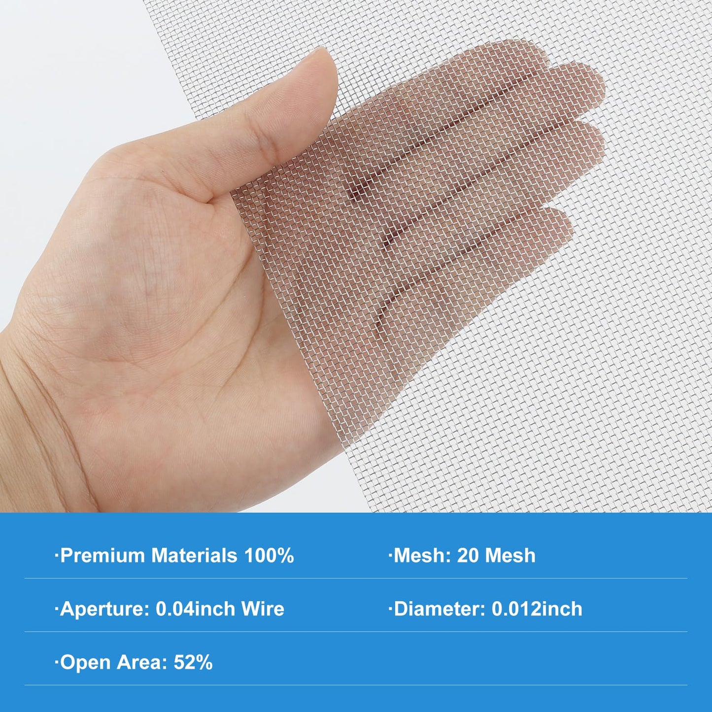 304 Stainless Steel Wire Mesh Screen, 6 Pack 11.8 x 8.2 inch Metal Mesh Screen for DIY Projects, Cages, Vents, Garden, Window Screens, and Filter Mesh