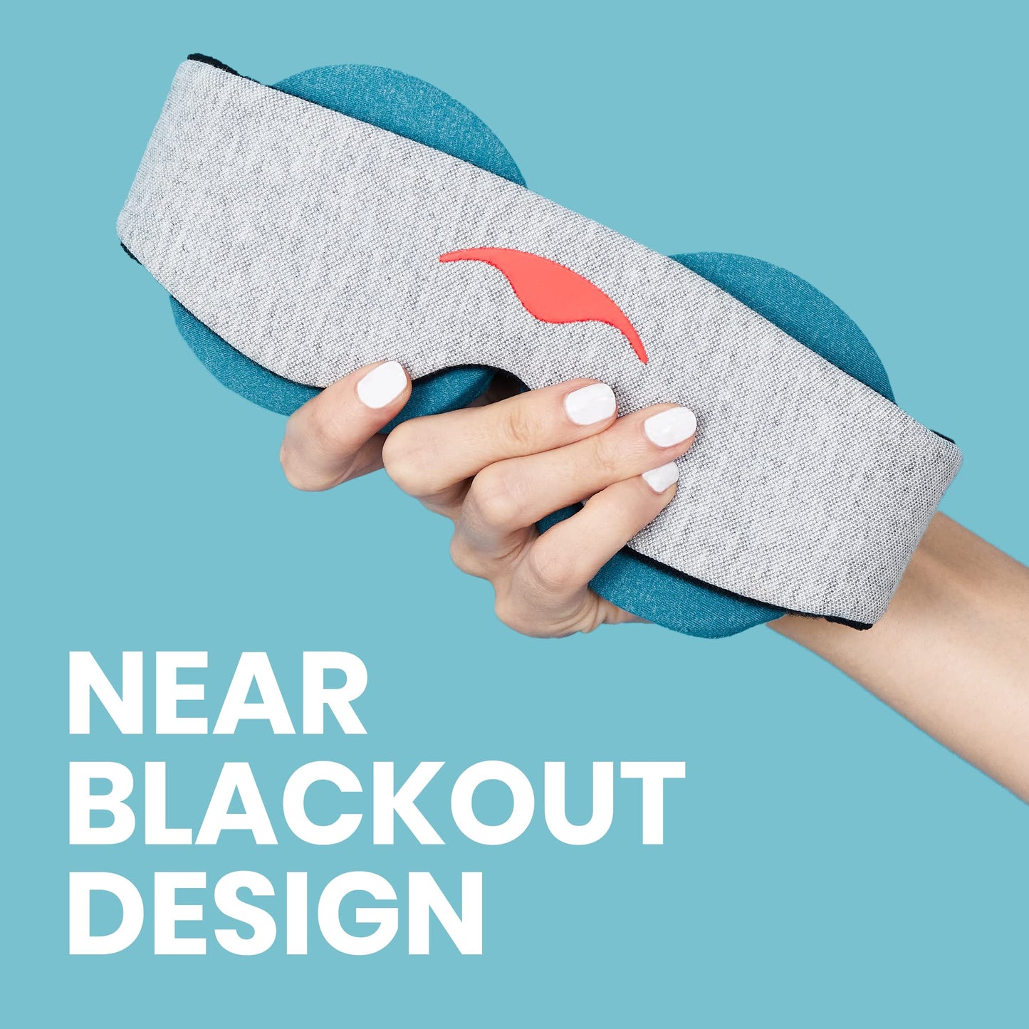 Manta Cool Sleep Mask – Blackout Eye Mask with Reusable Cooling Pads, Zero Eye Pressure and Adjustable Strap for Soothing Cool Relief