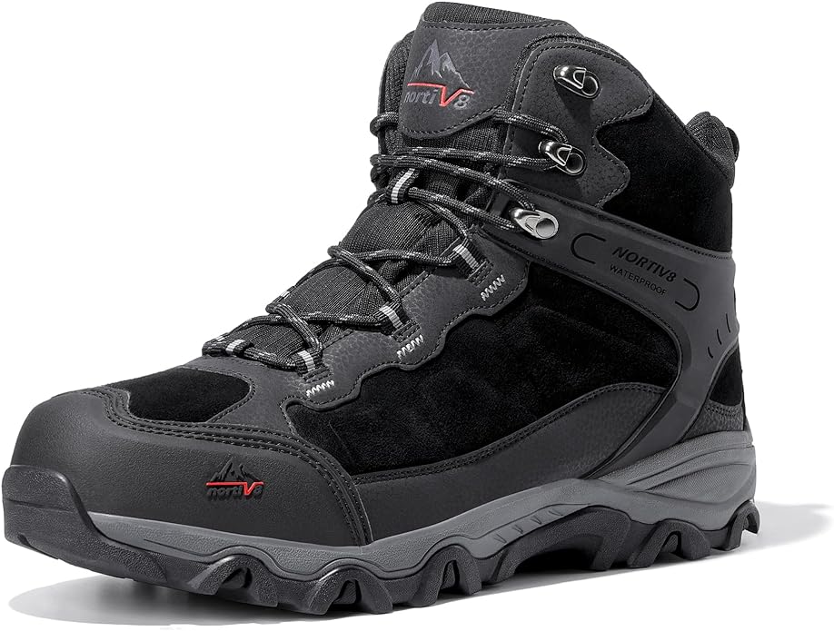 NORTIV 8 Men's Waterproof Hiking Boots Outdoor Mid Trekking Lightweight Mountaineering Shoes Paladin