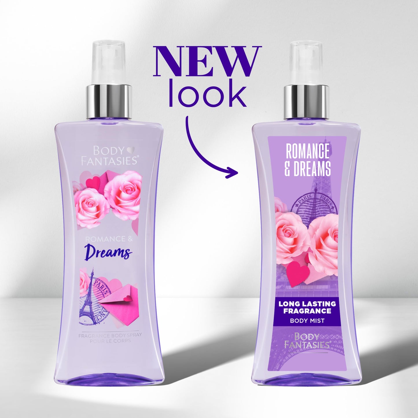 Body Fantasies Signature Fragrance Body Spray, Romance & Dreams, 8 fl oz (Pack of 2)