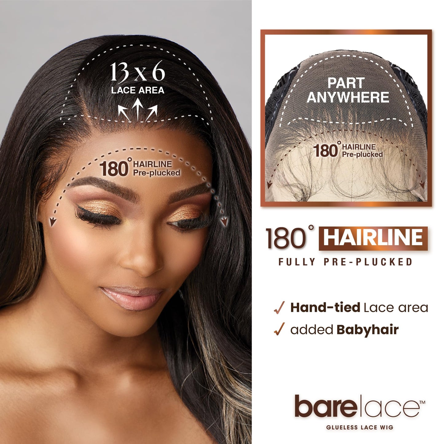Sensationnel Bare Lace 13X6 Wigs - Unit 19 Lacefrontal Glueless Synthetic 180 Degree Preplucked Hairline (FLAMBOYAGEAUBURN)