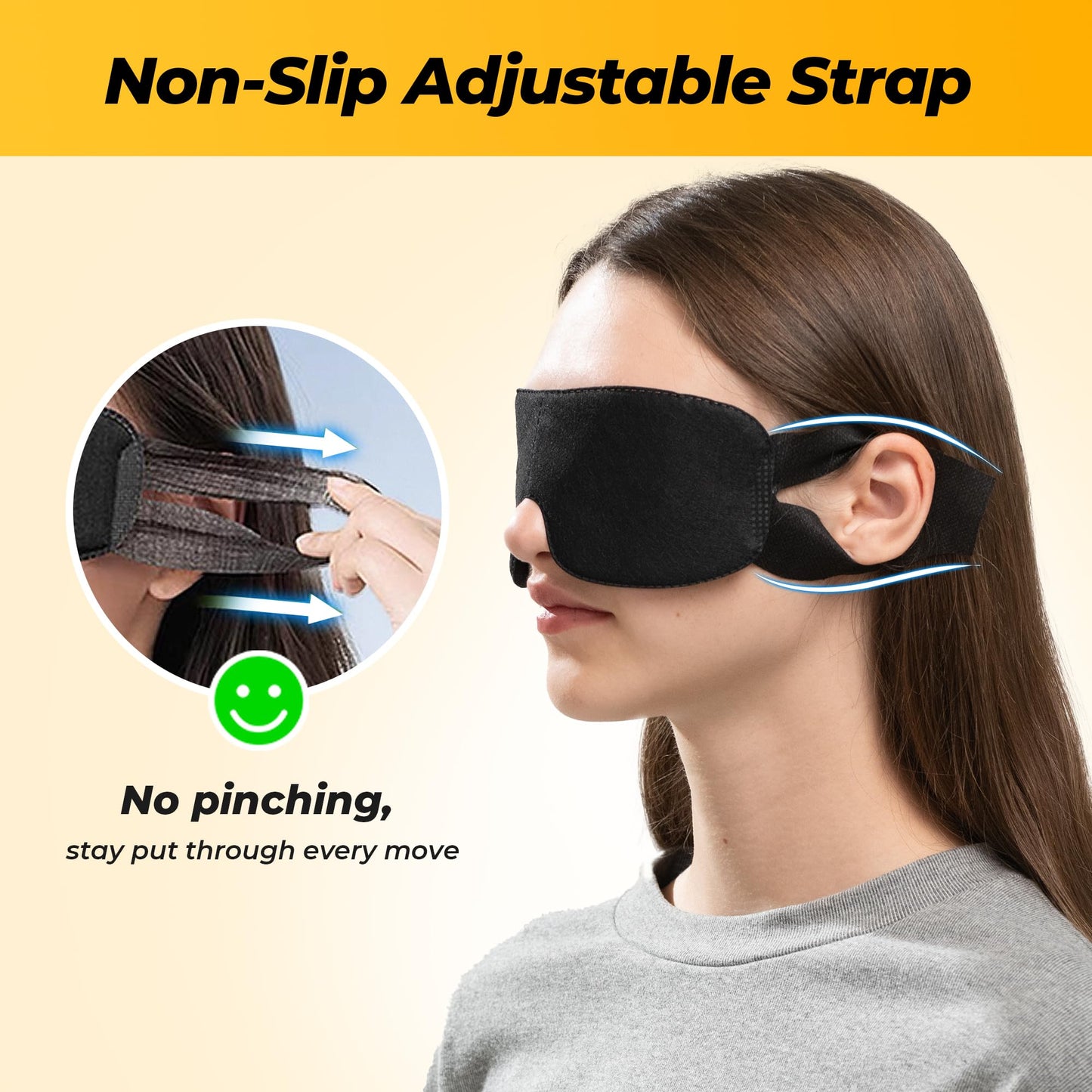 CROUVM 30 Pack Party Game Blindfolds, Disposable Blackout Sleep Masks Bulk for Men Women, Light Blocking Eye Mask for Team Building Adult Kids Activities Travel Sleeping