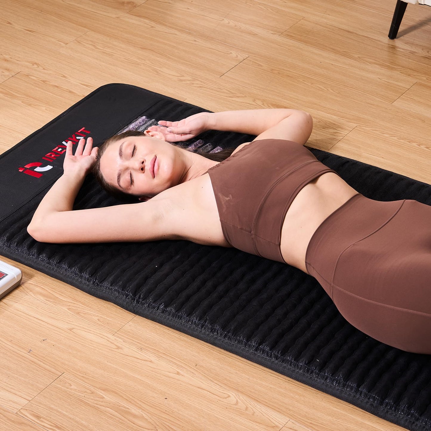 iReviKit Amethyst Infrared Mat Professional 75" L x 31" W - Amethyst & Tourmaline Heating Pad, Infrared Mat Full Body, Deep FIR Heating, Negative Ion Therapy, Bio Amethyst Mat with Auto Shut Off