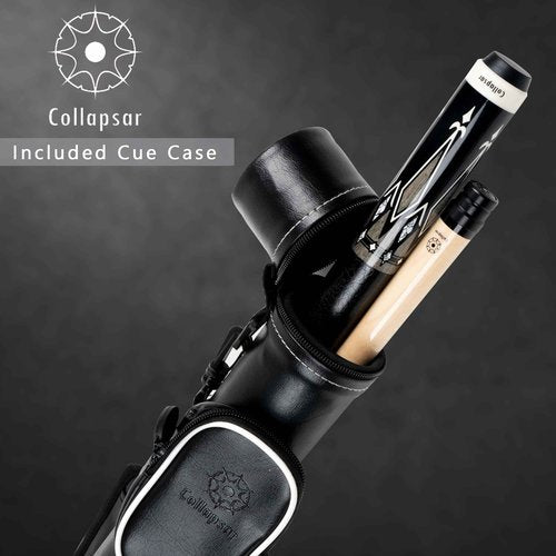 Collapsar CA Pool Stick with 1X1 Hard Case,58" Maple Professional Billiard Cue Stick,19-21 oz Pool Cue Set
