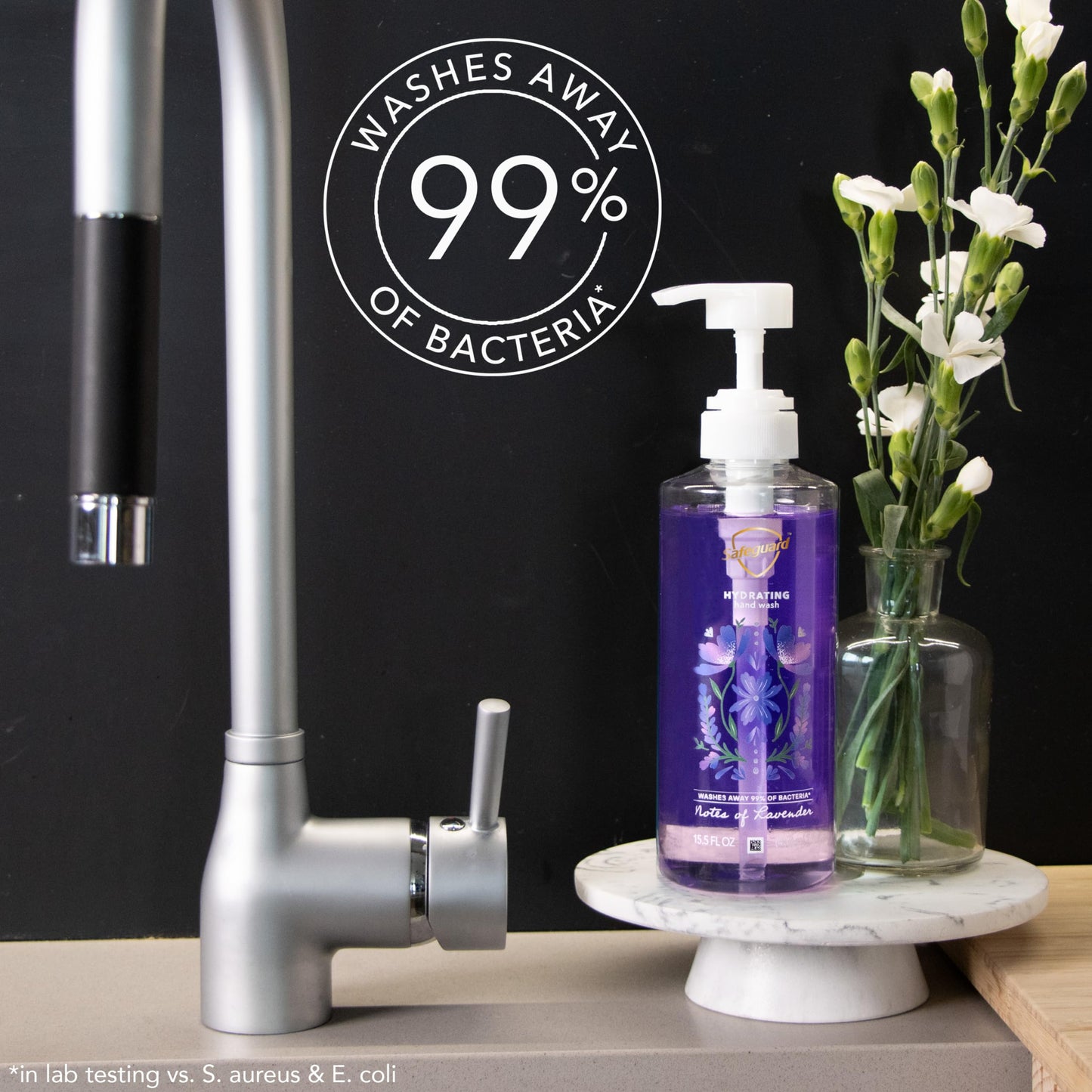 Safeguard Liquid Hand Soap, Micellar Deep Cleansing, Washes Away 99% Bacteria, Made with Natural Moisturizers, Enriched with Ski