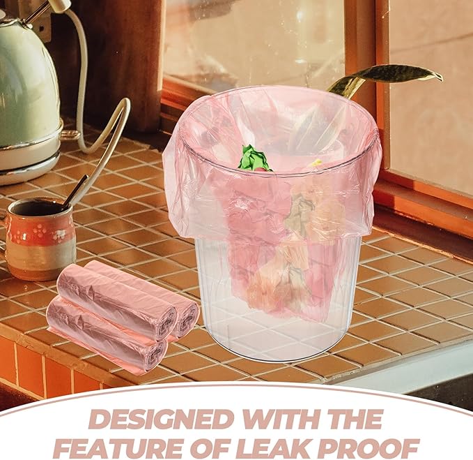 100Pcs Gold Thickened Disposable Trash Bags Large Capacity Waste Containers for Kitchen Bathroom Home Office Sanitary Refuse Bin Liners