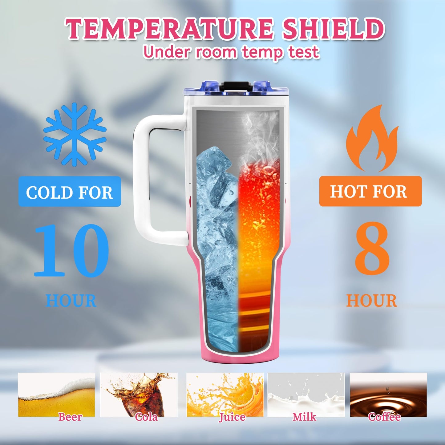 TNASURHUS Birthday Gifts for Girlfriend, 40 Oz Tumbler with Handle, Christmas Valentine's Day Girlfriend Gift for Women, Couple Gifts, Anniversary, I Love You Gifts for Her