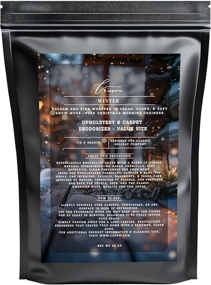 Winter Carpet Freshener Powder Value Size 36 oz | Powerful Odor Eliminator for Home | Upholstery Deodorizer | Carpet Deodorizer | Cat Litter Box