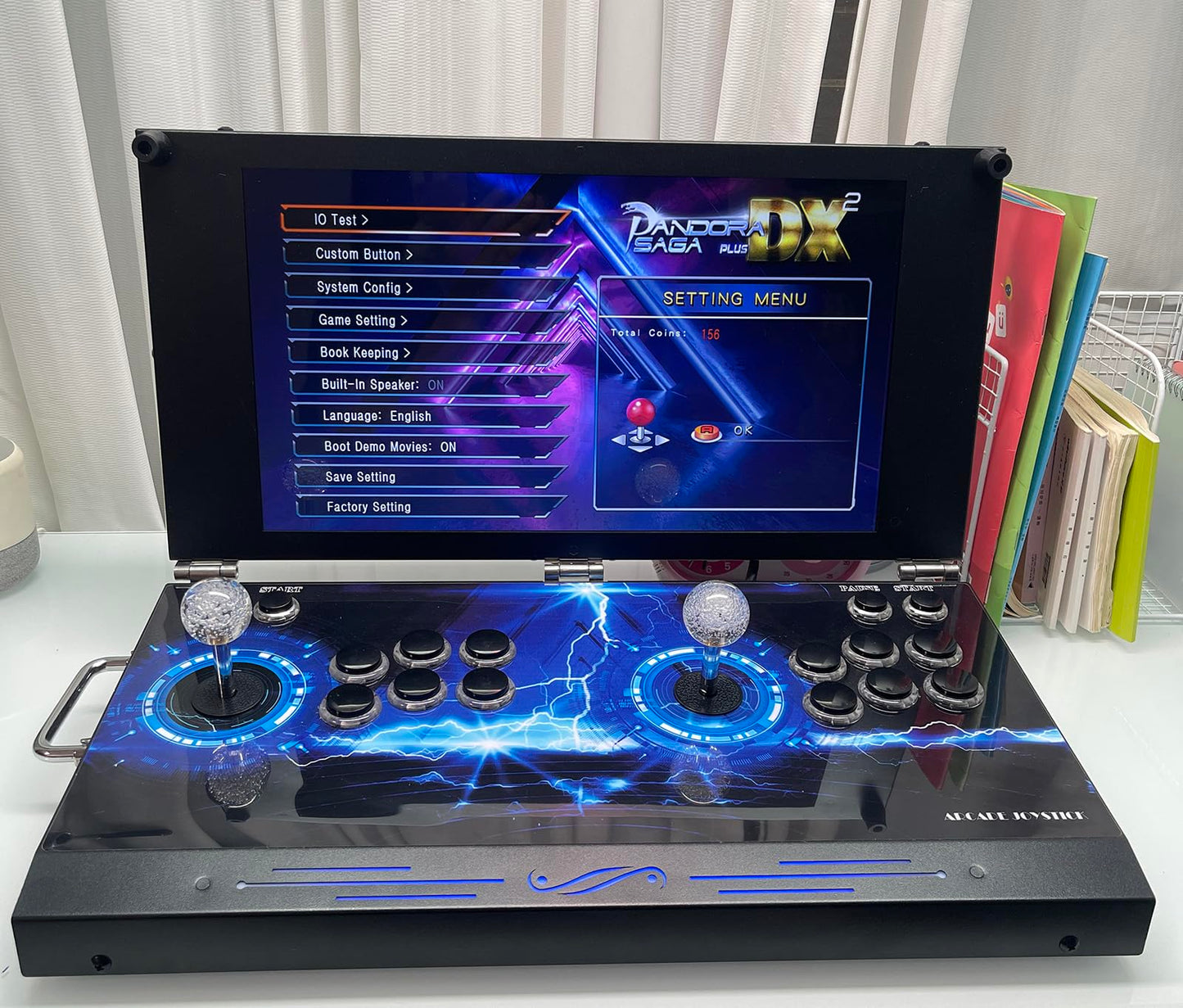 TOJASDN 30000 in 1 Portable Arcade Game Console 17.5-inch HD Screen Dual Players Pandoras Box 80S,Retro Video Game Machine Search/Hide/Save/Load/Pause Games