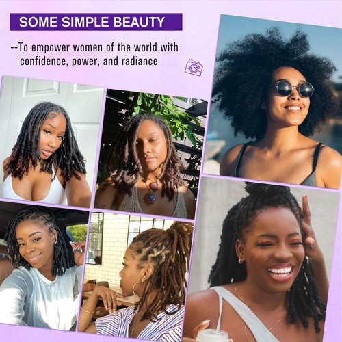 JIFFYLOCS Tight Afro Kinky Bulk Human Hair for Dreadlock Extensions, 100% Human Hair,120Gram 12 Inch 4 Bundles/Pack Natural Black #1B,Repair Extensions,Making Locs or Braids, with Needles and Hairpin