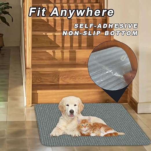 Stair Treads for Wooden Steps, Non-Slip Stair Runner Indoor Outdoor Stair Tread Mats Covers Pads, 31" x 31"Matching Staircase Step Runner for for Elders, Kids and Dogs (31" X 31", Light Grey)