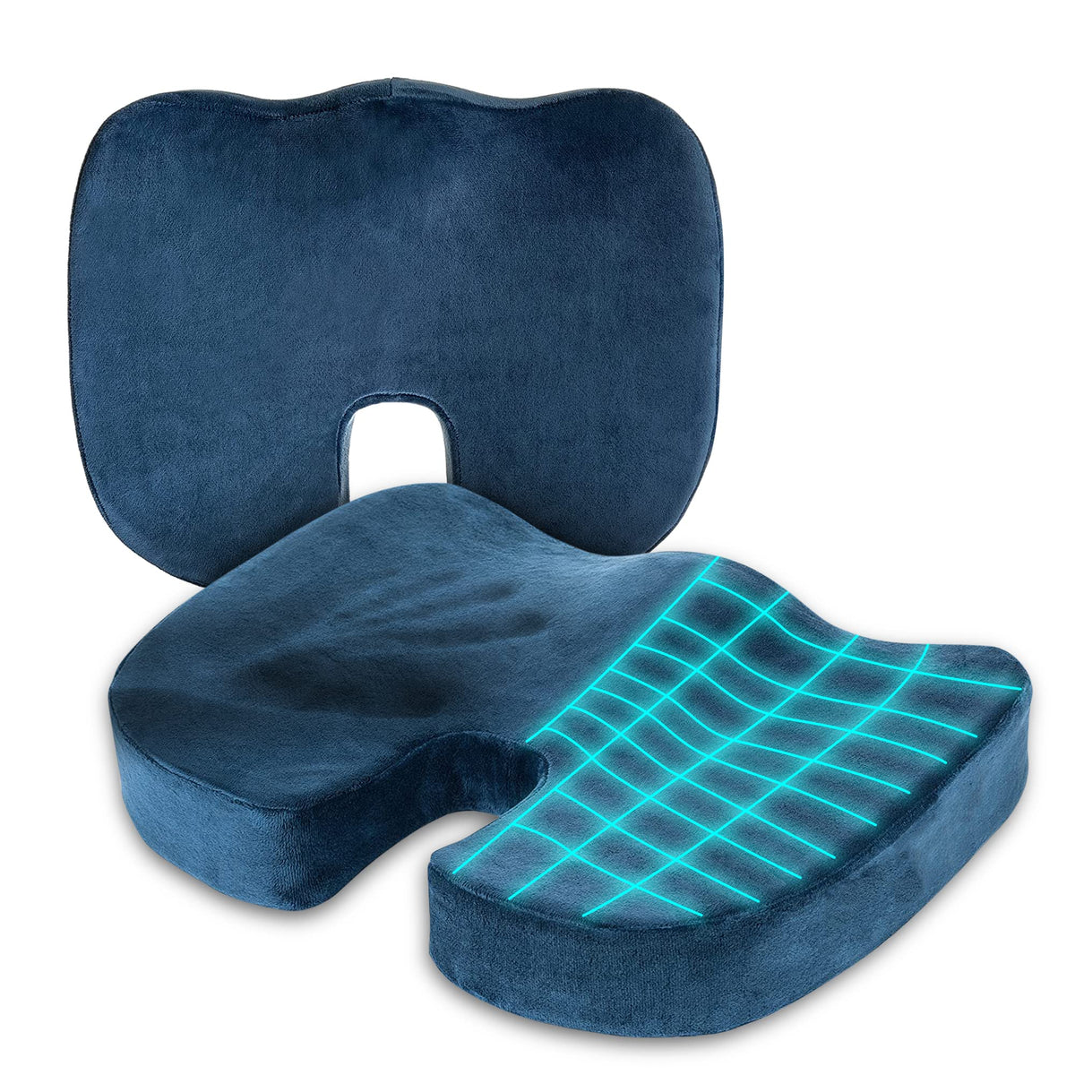 OFFICEGYM Coccyx Cushion | Orthopedic Memory Foam Office Chair Cushion | Coccyx Degenerating Disc Tailbone & Sciatica Back Pain Relief | Long Sitting Office Workers |Car Drivers