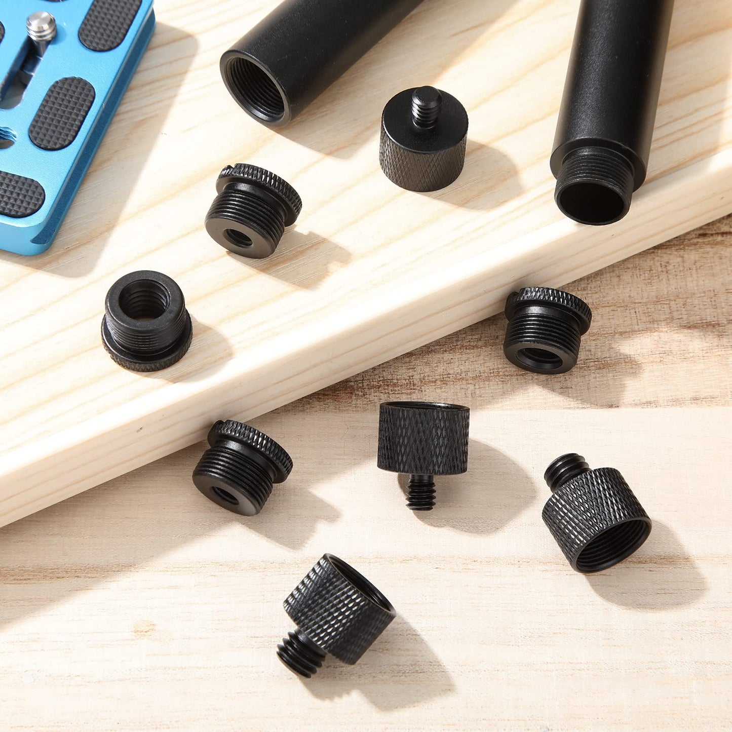 8 Pieces Mic Stand Adapter 5/8 Female To 3/8 Male And 3/8 Female To 5/8 Male, 5/8 Female To 1/4 Male And 1/4 Female To 5/8 Male