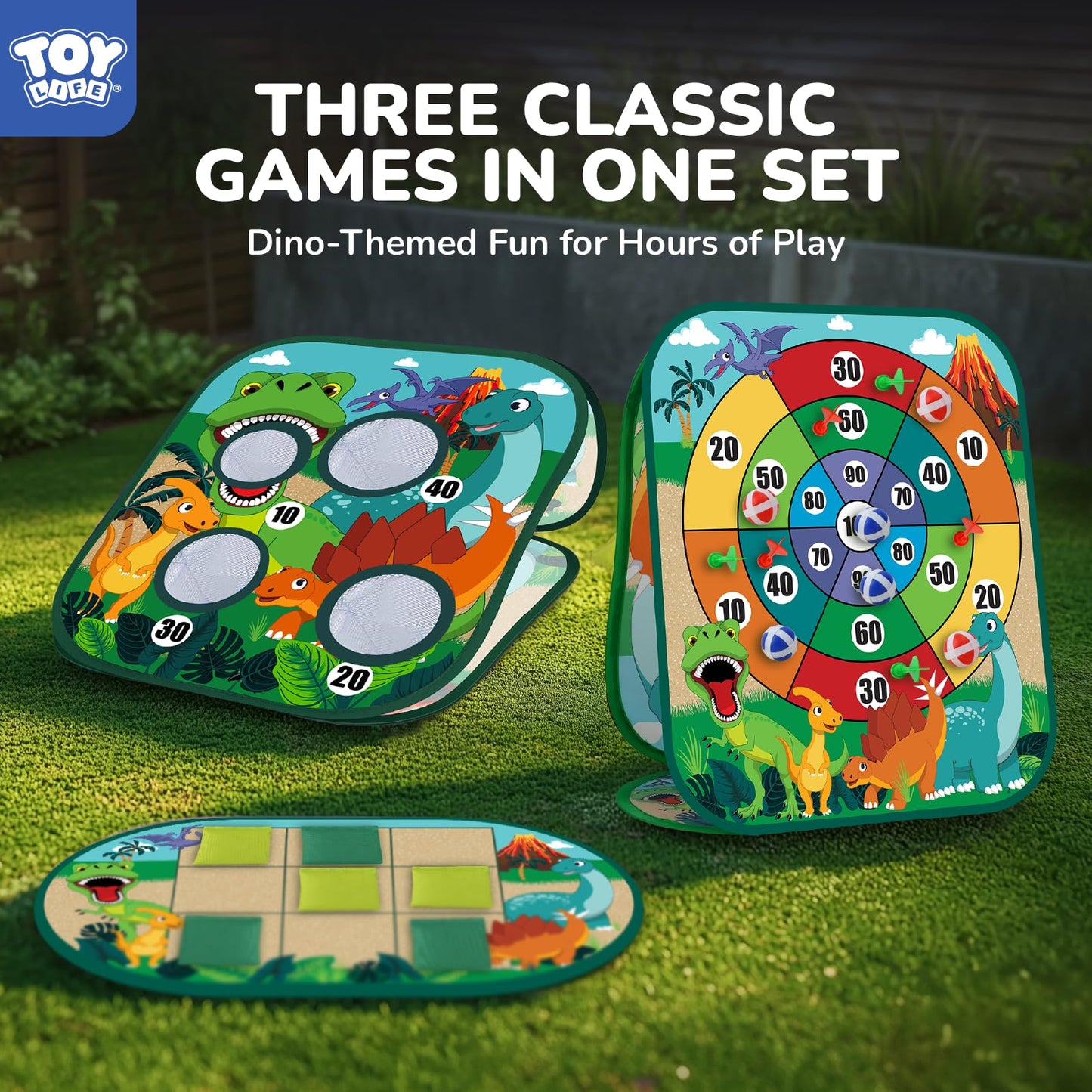 TOY Life Toddler Outdoor Toys for Kids Ages 4-8, Bean Bag Toss, Outside Yard Games for Kids Cornhole, Indoor Lawn Backyard Games Birthday Family Party Toddler Game, Gift for Boys 3 4 5 6 7