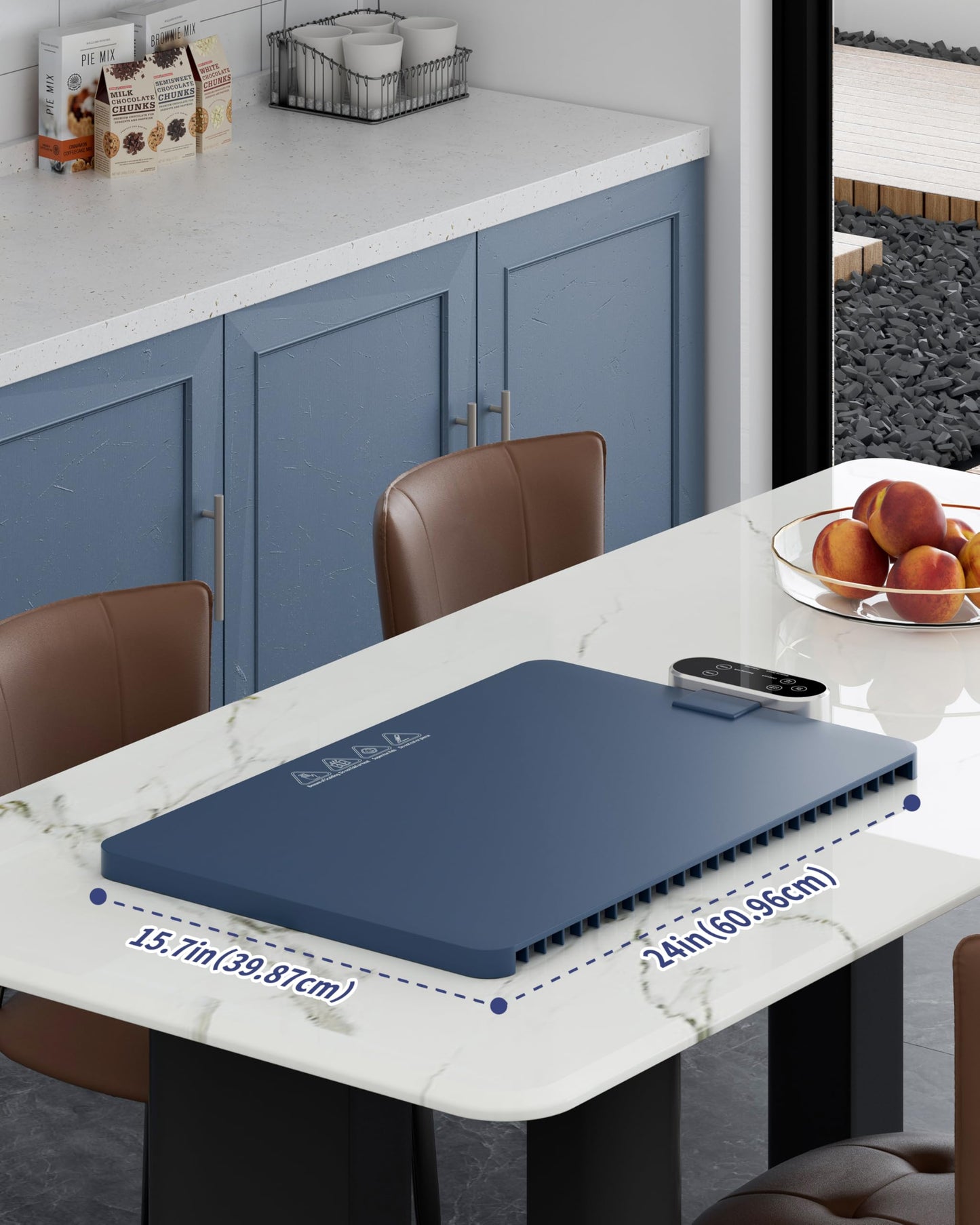 Food Warming Mat, Silicone Full Surface Heating Warming Mat for Food with 6 Temperature Settings, Timer and Child Lock, Electric Roll Up Food Warmers Tray for Parties Buffet,Home and Commercial Use.