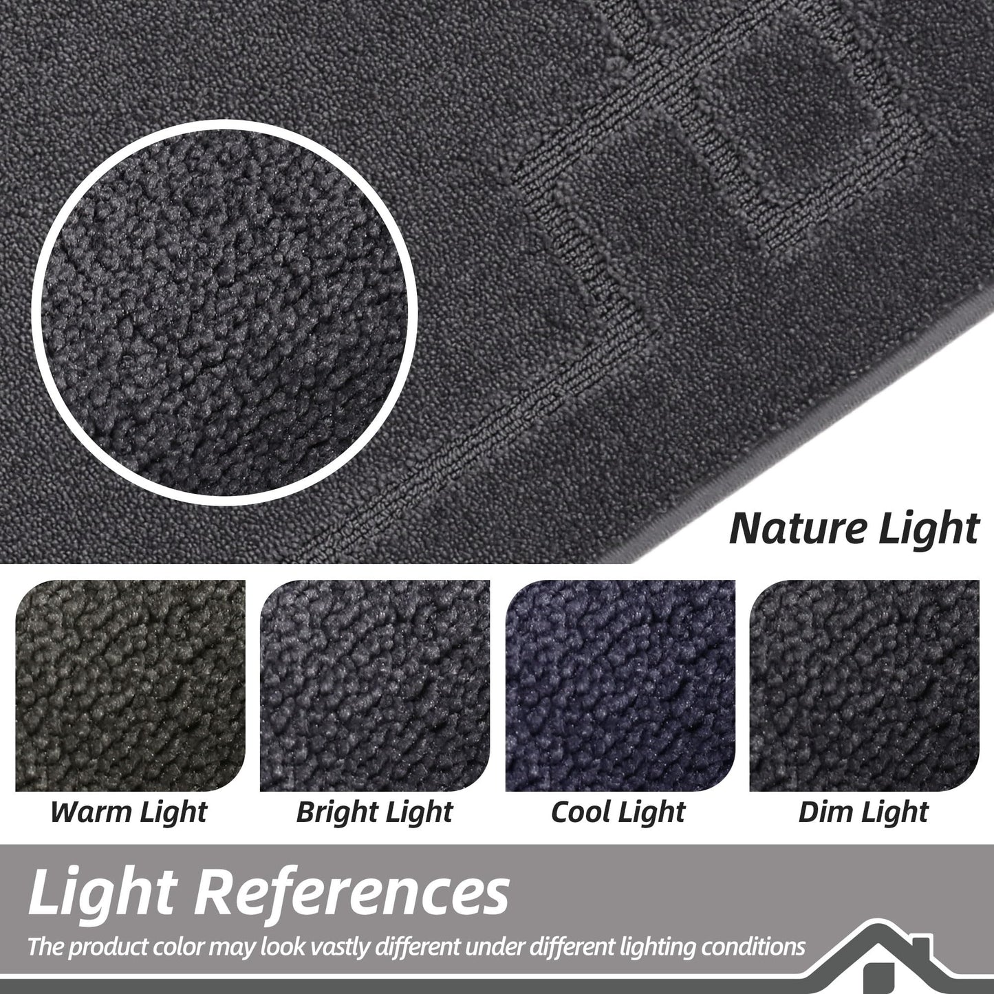 BEQHAUSE Door Mat 32" x 48", Non-Slip Door Mats Indoor Entryway Rugs Washable Low-Profile Absorbent and Stain Resist Floor Mats, Dog Door Mat for Front Back Door, Muddy Wet Shoes & Paws, Dark Grey