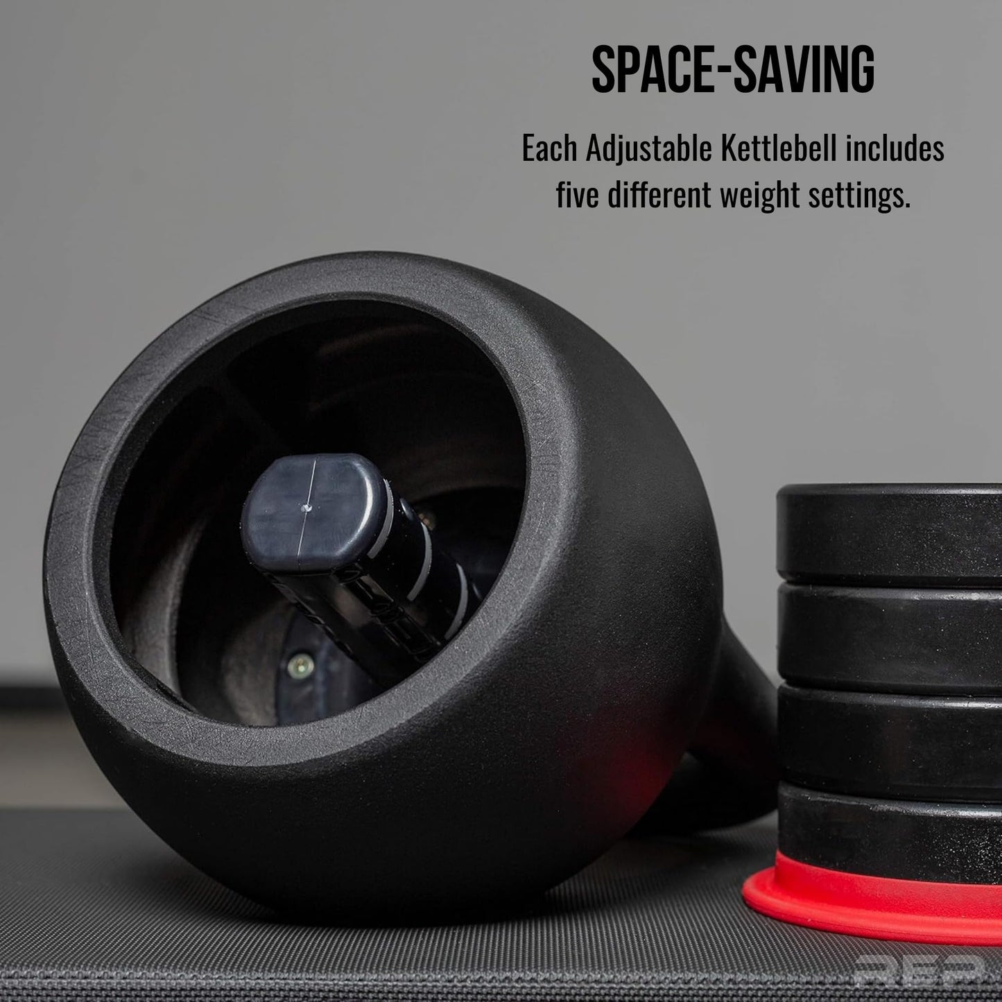 Rep Fitness Adjustable Kettlebell | 24 kg | Weight Set for Home Gym | Strength Training Equipment for Men & Women | Compact Steel Bell with Ergonomic Handle