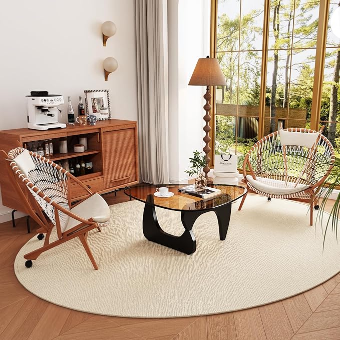 LUCKIIA Coffee Tables Glass Small Farmhouse Coffee Table Mid-Century Modern Wood Center Table for Living Room, Black Brown, 45 Inch