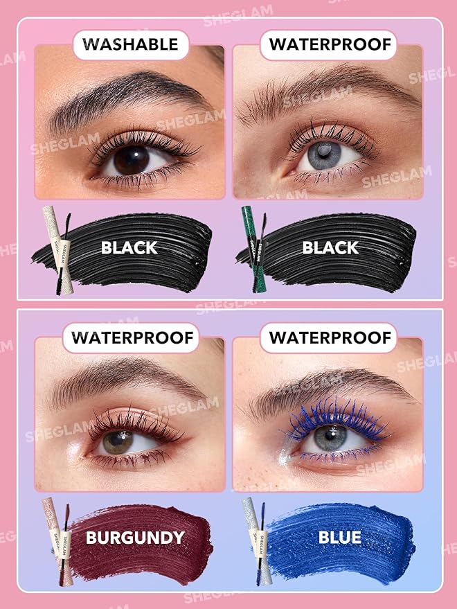 SHEGLAM All-In-One Volume & Length Mascara-Waterproof-Brugundy