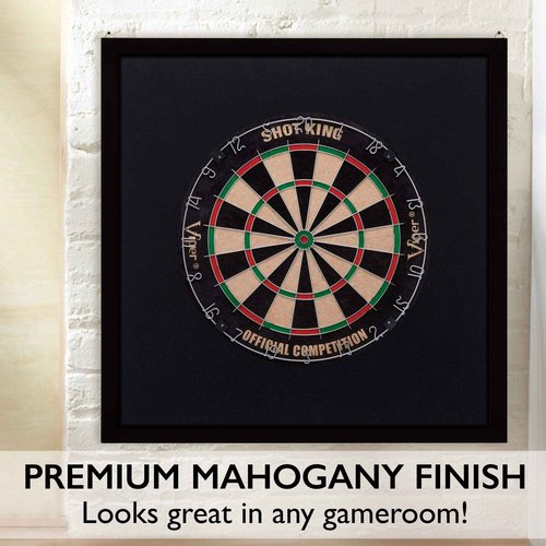 Viper Wood Framed Dartboard Backboard and Laser Throw/Toe Line Marker Bundle