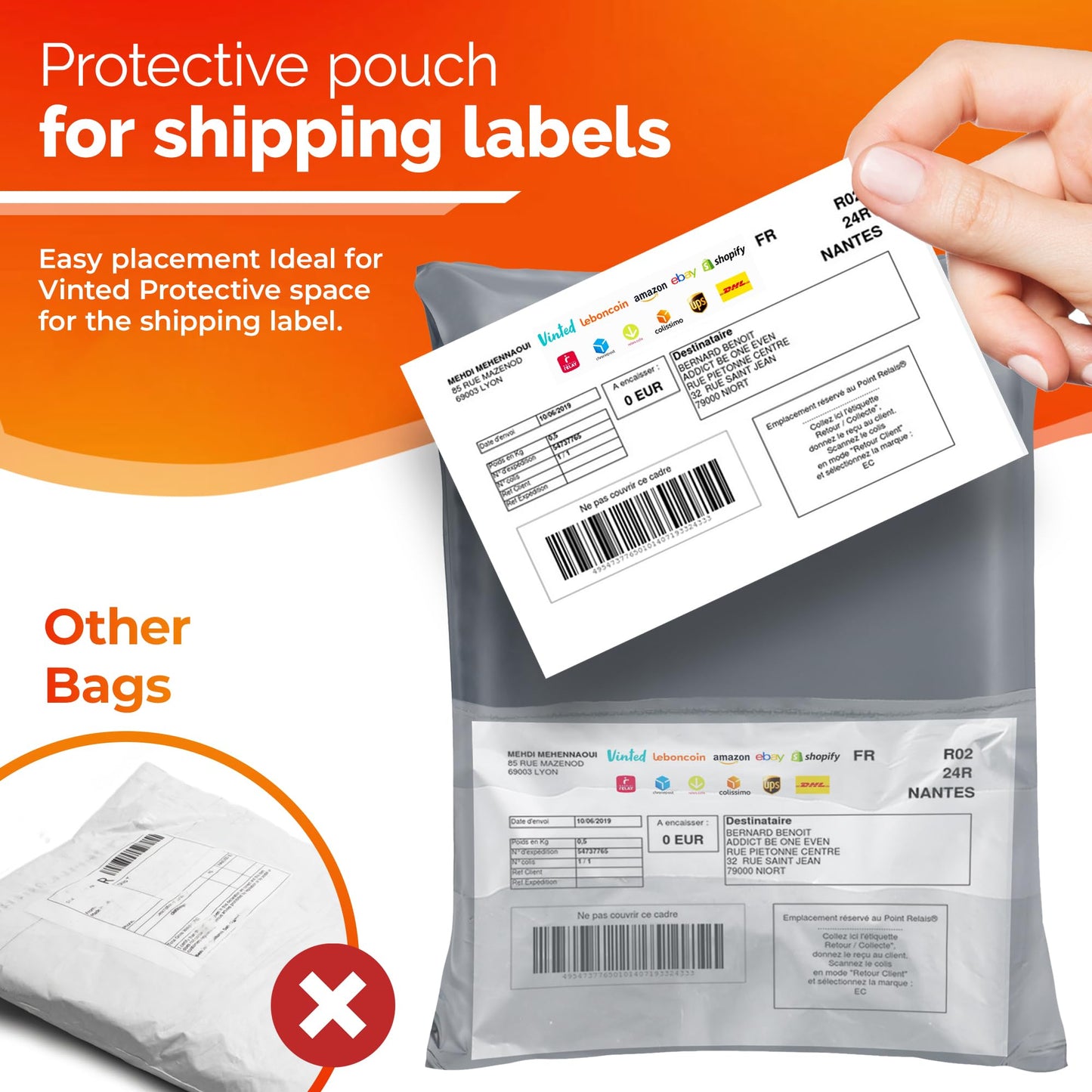 Poly Mailers Shipping Bags (30 Pack) — Self-Seal Plastic Mailing Envelopes, 3 Sizes incl. 8x12, poly mailers 10x13 & 14x19 — Tear & Water-Resistant Plastic Shipping Bags for Clothing Not Padded, Grey