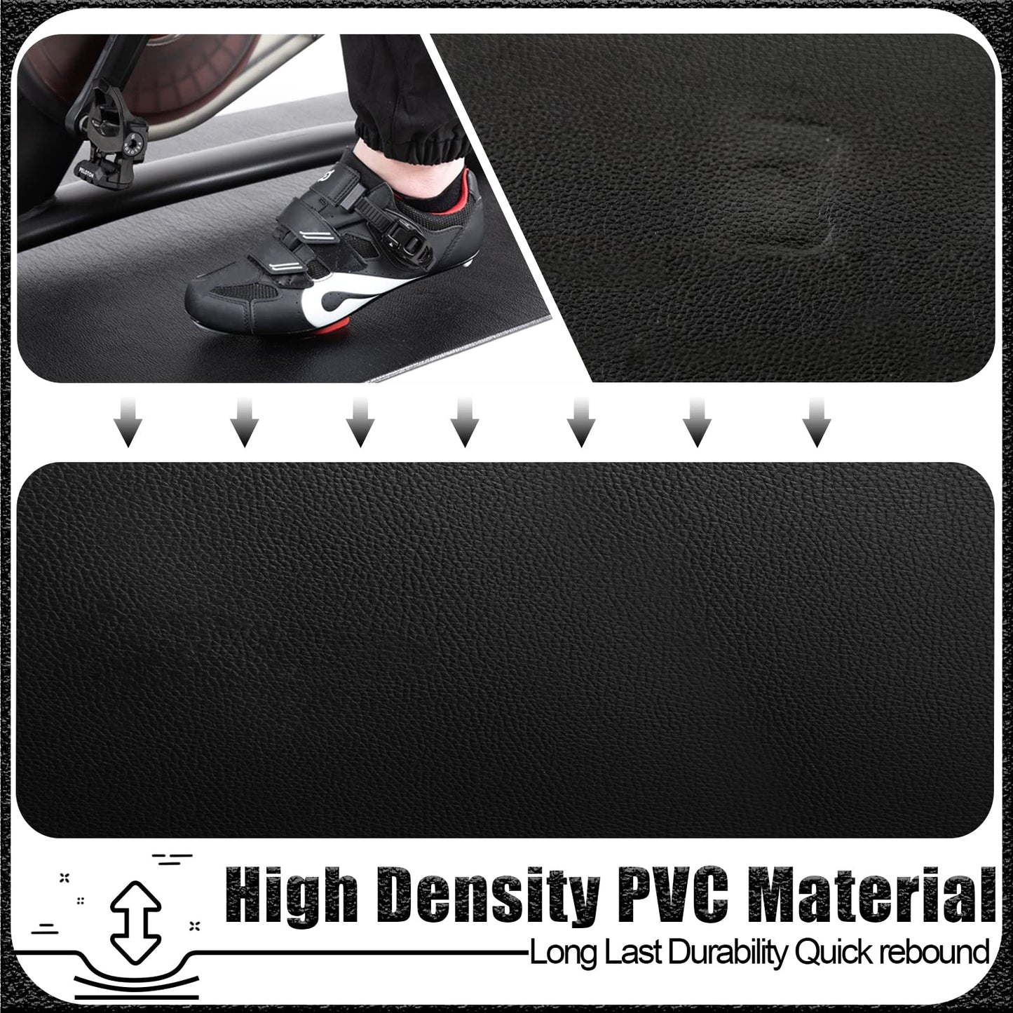 BUCKLOS Treadmill Mat for Hardwood Floors/Carpet/Tile 6mm Thick - Exercise Equipment Mats for Peloton/Nordictrack Indoor Cycling Under Floor/Hard Wood/Concrete Protect