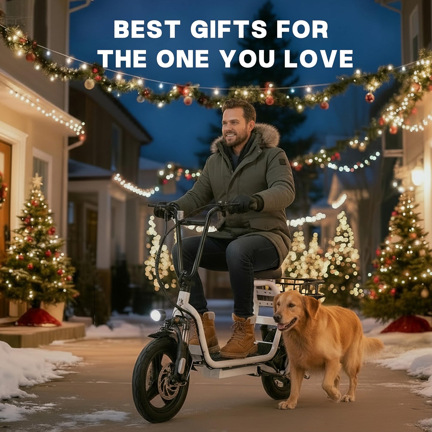 Caroma Peak 1200W Electric Scooter with Seat, 14" Fat Tire, 500Wh Battery, 30 Miles Range, 20MPH Top Speed, Foldable Electric Scooters for Adults, Shock Absorbing Electric Bike for Commuting